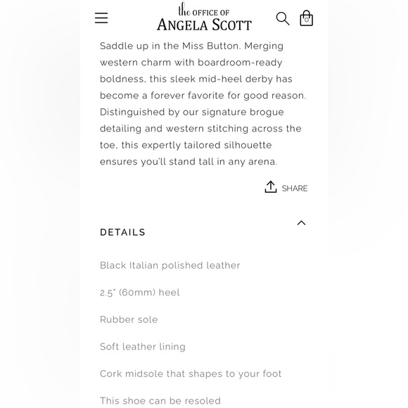 Beautiful EUC The Office of Angela Scott Heeled Oxford - Miss Button Midheel 40W - Picture 14 of 15